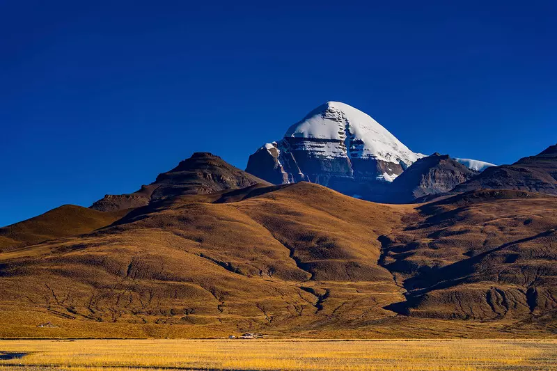 Clear natural view of Mount Kailasa in the Himalayas